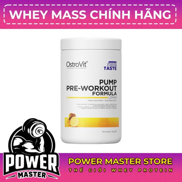 PUMP PRE WORKOUT OSTROVIT 30 - 50 Lần Dùng - Tăng sức khỏe & triệu tập Tỉnh Táo (Vón nhẹ)