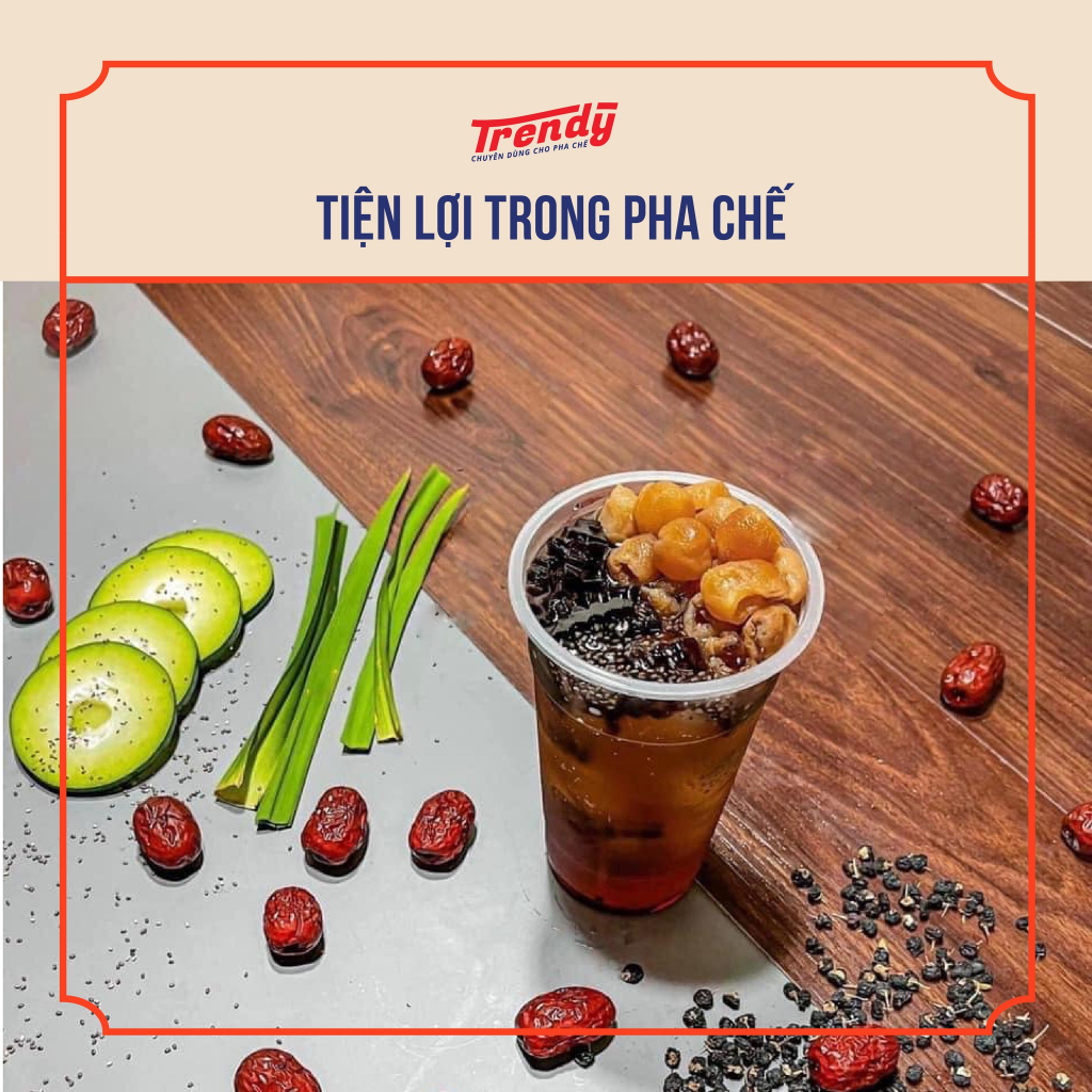 Cốt bí đao TRENDY chai 1L pha trà bí đao kinh doanh thơm ngon, chuẩn vị