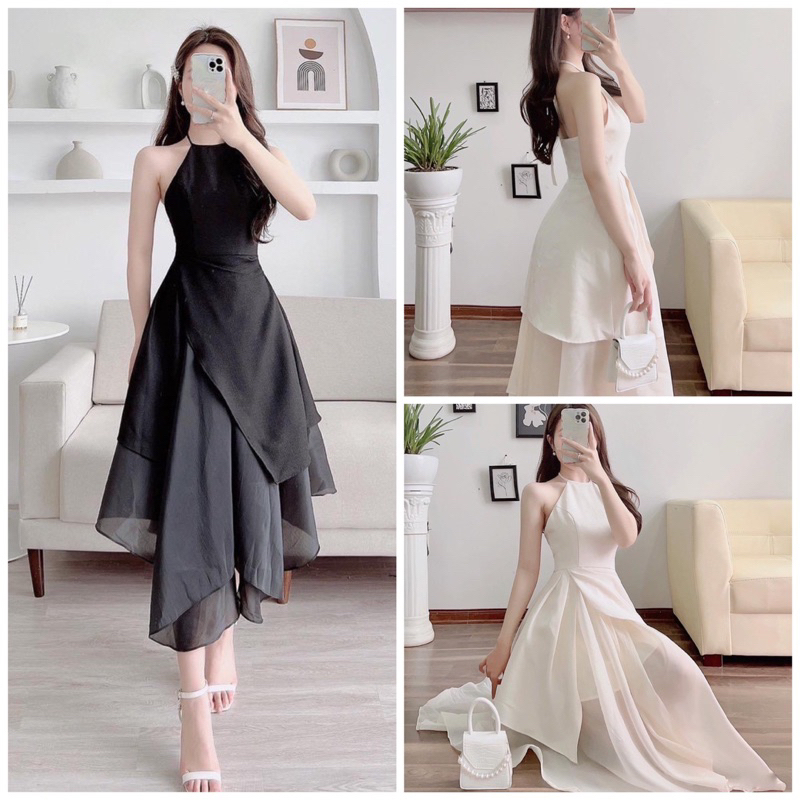 ĐẦM THIẾT KẾ CỔ YẾM TÙNG XOÈ TYFASHION ĐUÔI CÁ S M L XL ĐI BIỂN ĐI TIỆC DẠO PHỐ