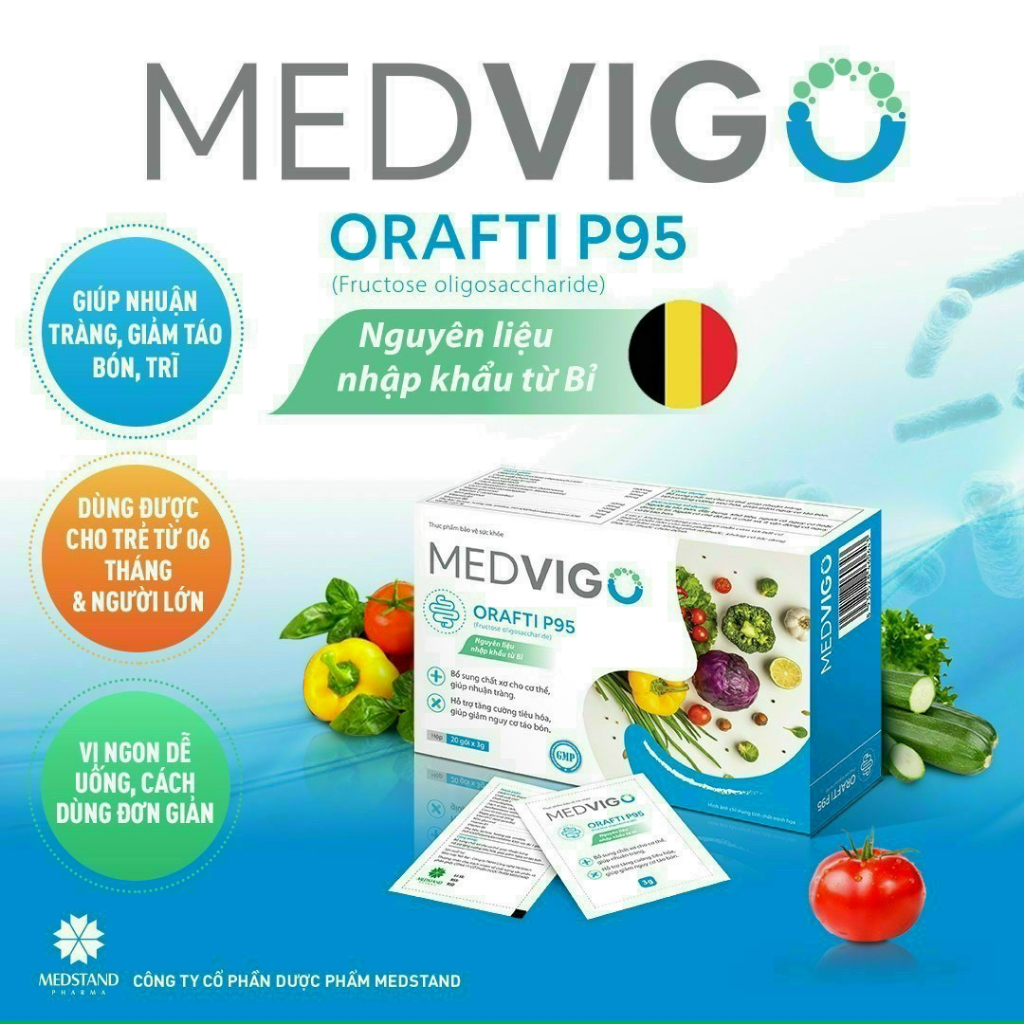 Cốm tiêu hóa MEDVIGO (Hộp 20 gói x 3g)