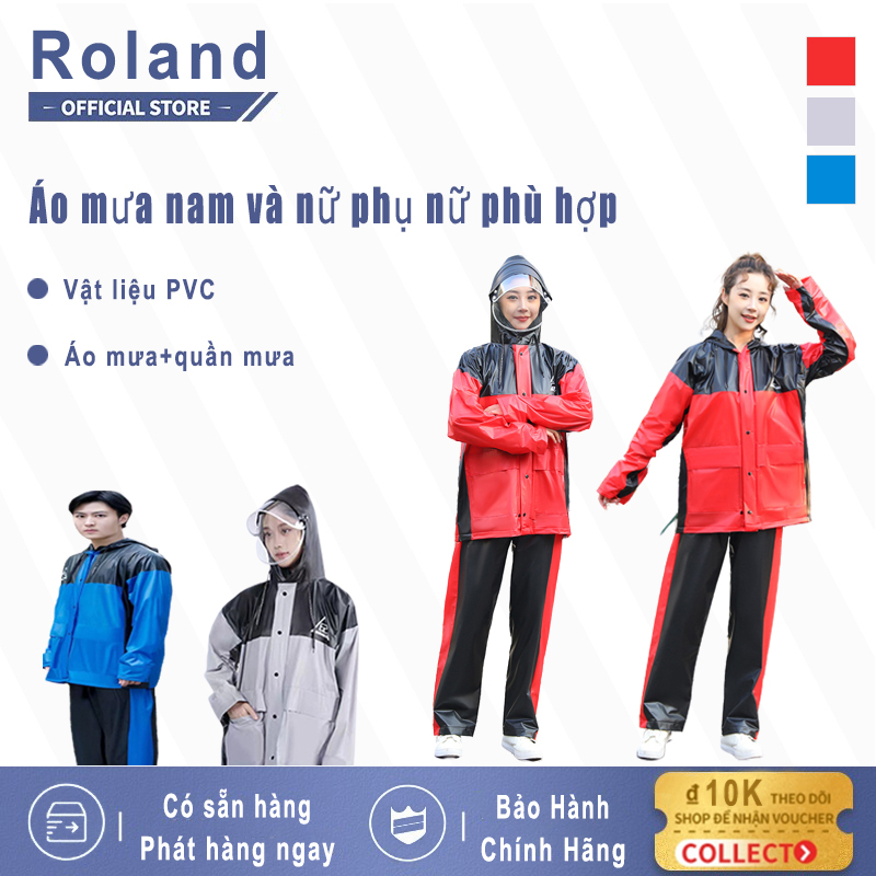 Áo mưa bộ người lớn thời trang cao cấp, bộ quần áo mưa nam nữ hai lớp giữ nhiệt, siêu chống thấm nước,Áo mưa+quần mưa