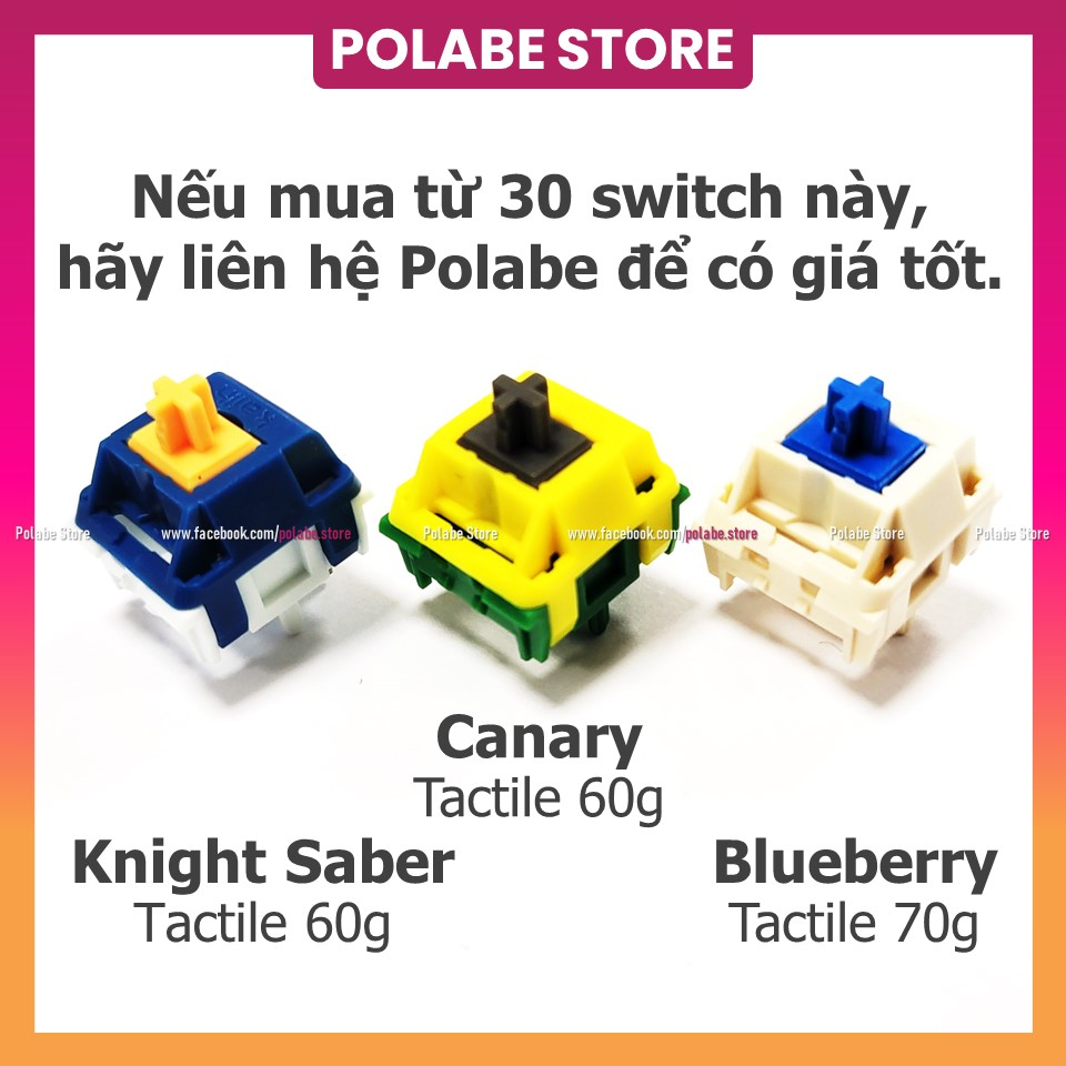 Công tắc Kailh Blueberry tactile switch bàn phím cơ Kailh Canary Kailh Knight Saber - Polabe Store