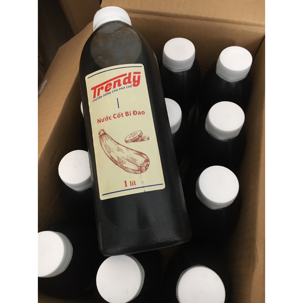 Cốt bí đao TRENDY chai 1L pha trà bí đao kinh doanh thơm ngon, chuẩn vị