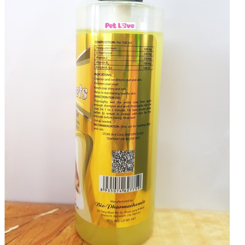 Sữa tắm Bio lovely giúp dưỡng lông siêu mượt, khử mùi hôi cho chó mèo - 79305