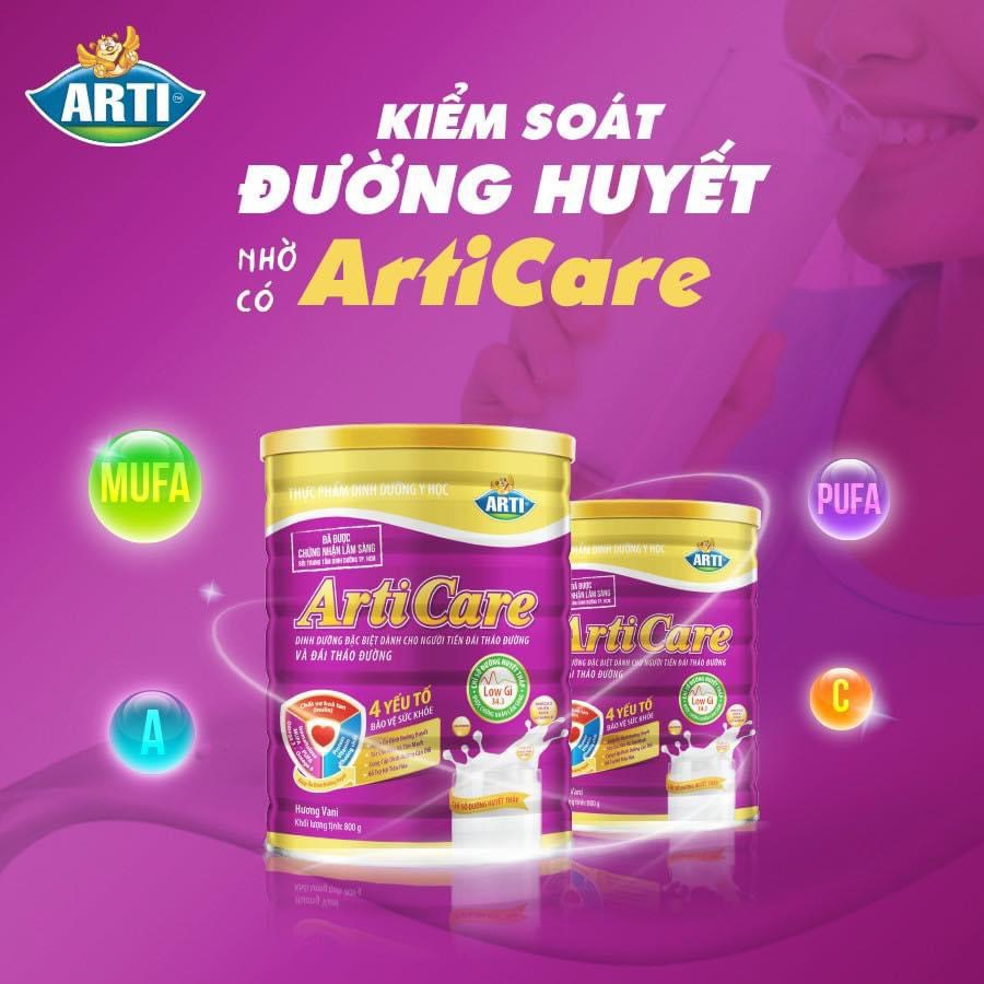 Sữa Arti Care 400 & 800gr - Dành cho người tiểu đường - NPP chính hãng