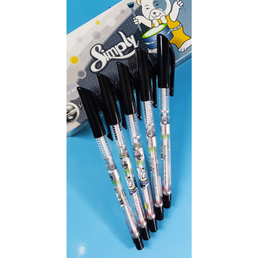 Thiên Long  TL062 bút bi SIMPLY mực xanh, đen 0.38mm.