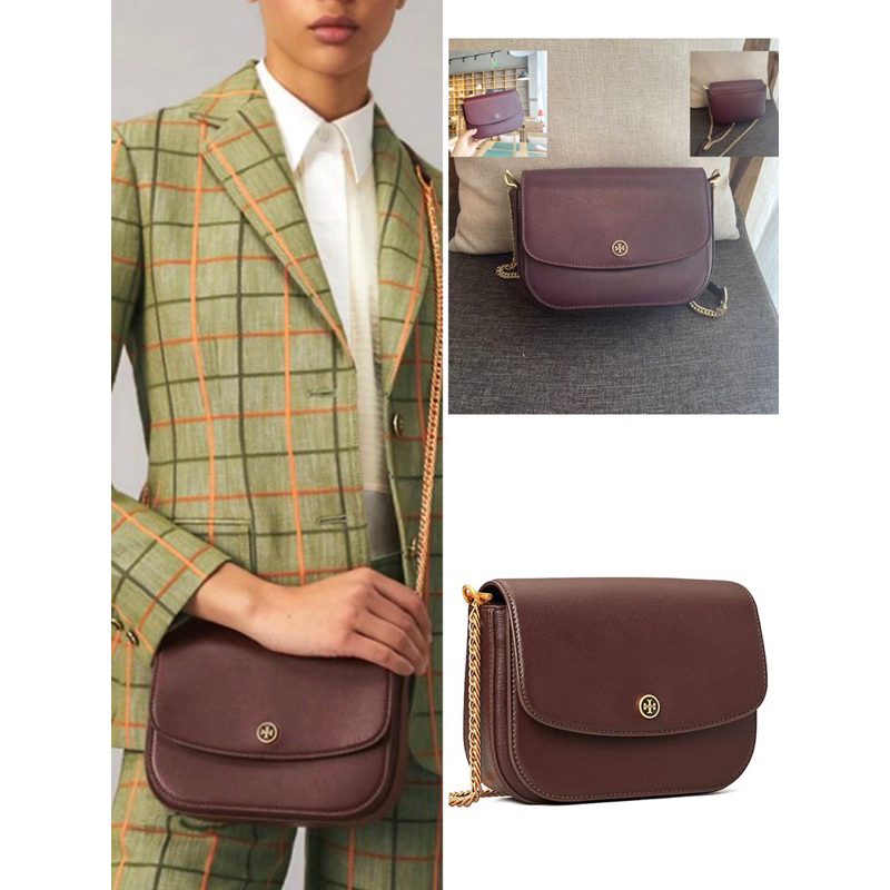 -Túi đeo chéo form bầu  Torie Robinson Shoulder Bag--tone màu classic sang trọng