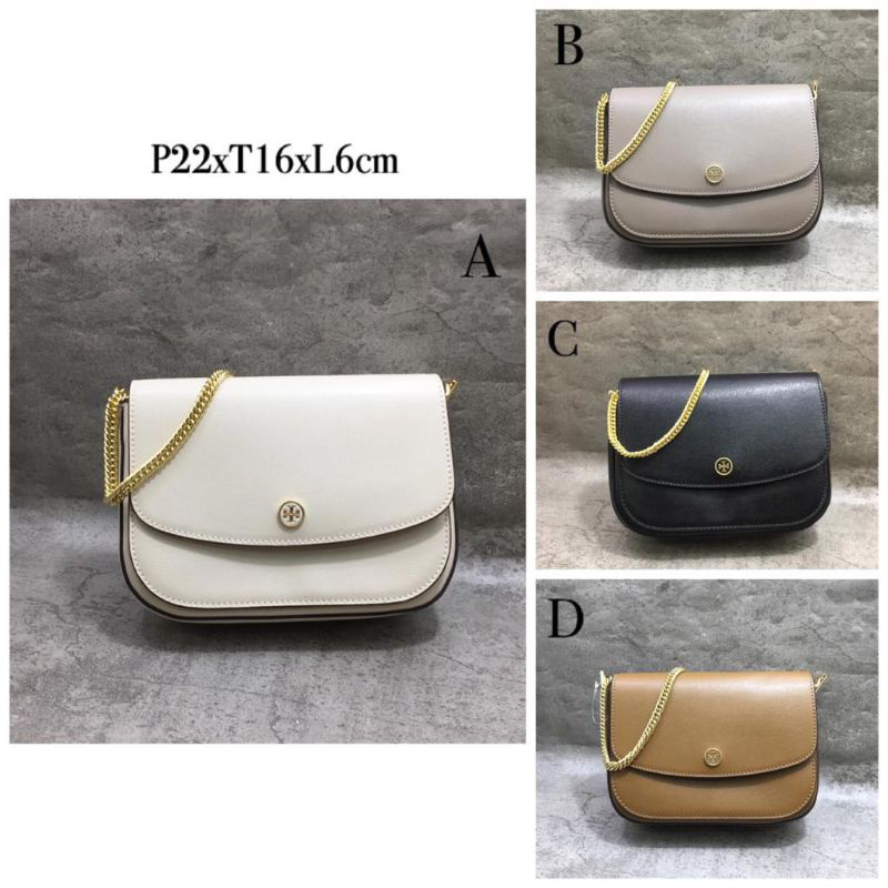 -Túi đeo chéo form bầu  Torie Robinson Shoulder Bag--tone màu classic sang trọng