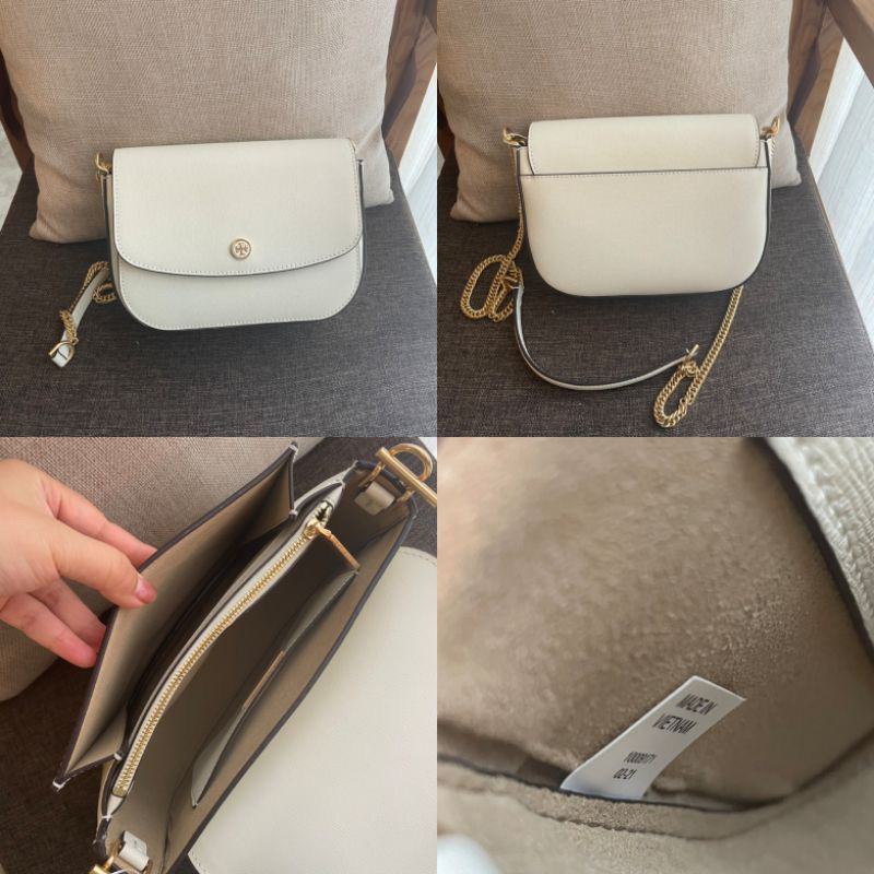 -Túi đeo chéo form bầu  Torie Robinson Shoulder Bag--tone màu classic sang trọng