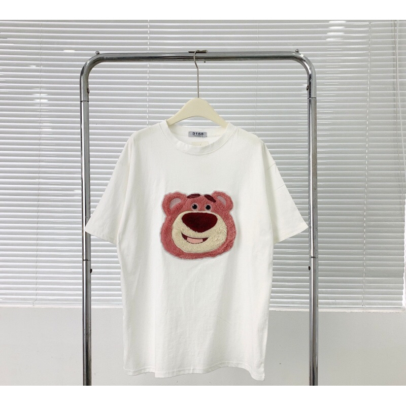 Áo gấu chất cotton thoáng mát, thấm hút mồ hôi