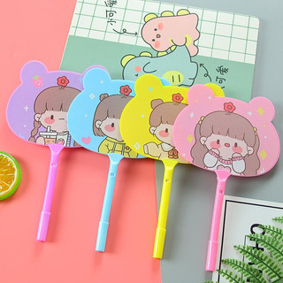 Bút bi cây quạt mini cô gái dễ thương