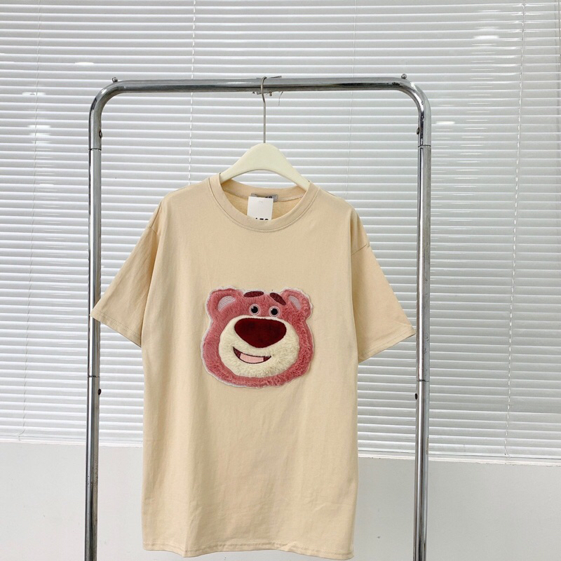 Áo gấu chất cotton thoáng mát, thấm hút mồ hôi