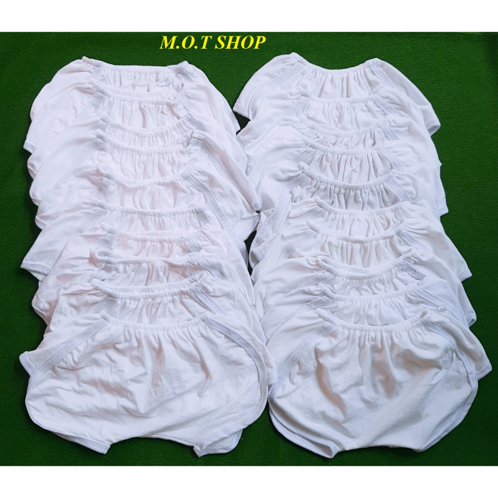 Sét 20 quần đùi bí trắng phù hợp cho bé trai và bé gái 4-15kg