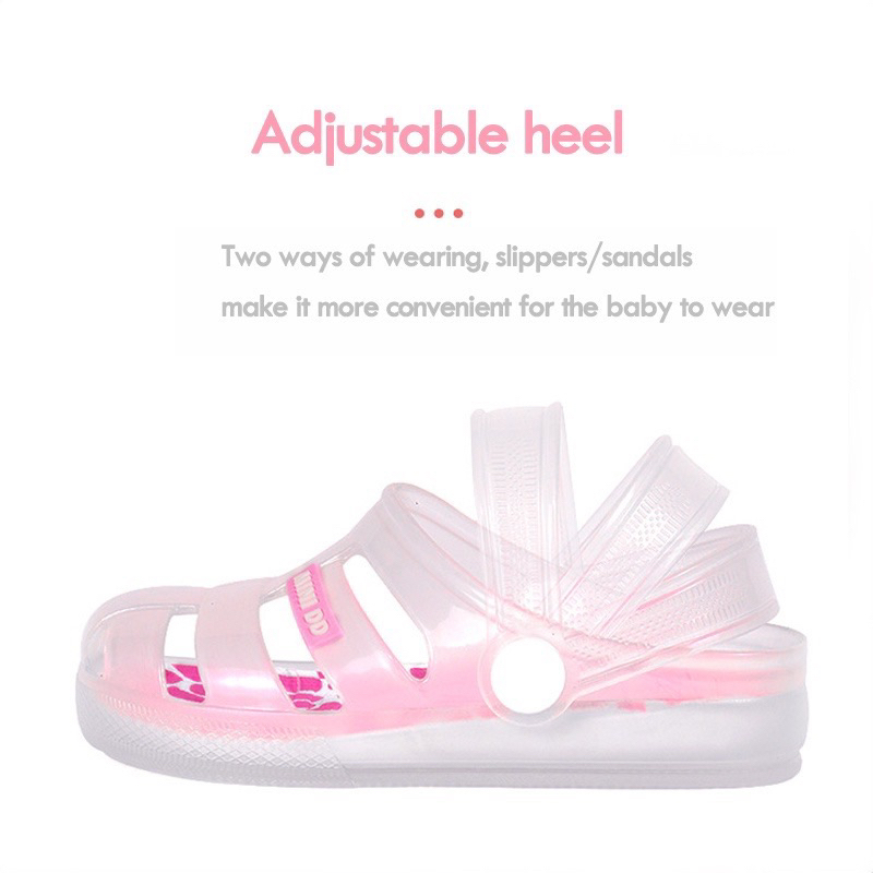Dép sandal quai trong dáng Crocs cho bé trai và bé gái