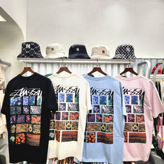 [Thanh lý] STUSSY FLOWER GRID TEE - Áo thun Stussy Unisex Nam Nữ chính hãng Authenitc