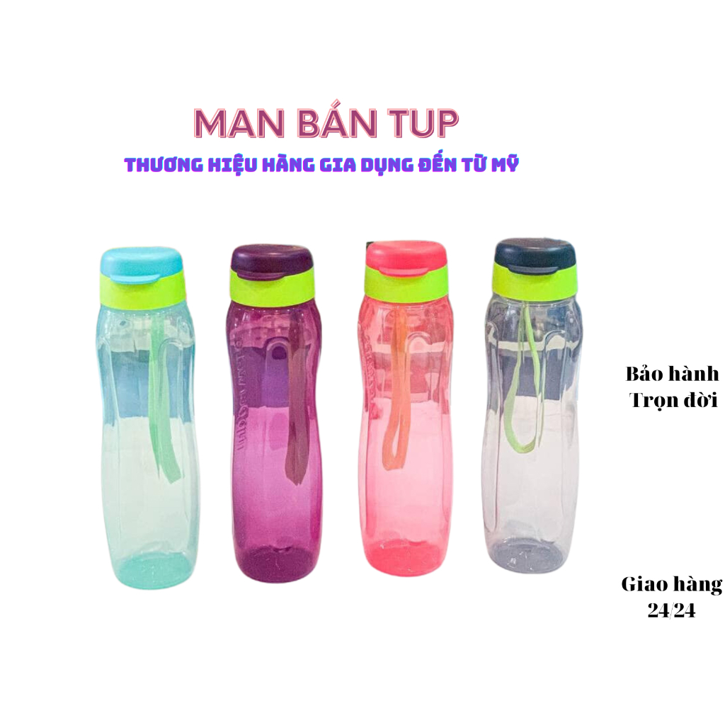 Bình Nước Tupperware, Eco Bottle Gen II 750ml, MÀU XANH LAM NHẠT, Dùng để đựng nước hoặc các loại nước