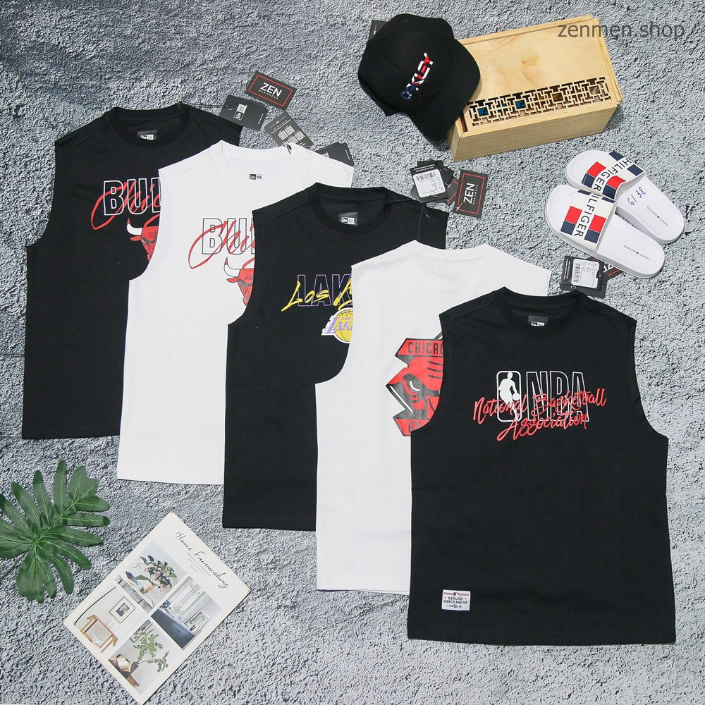 Áo Thun Ba Lỗ Newera Chicago Bulls Form Rộng Sát Nách Thế Thao Thoáng Mát Thấm Hút Mồ Hôi - Zenmenswear