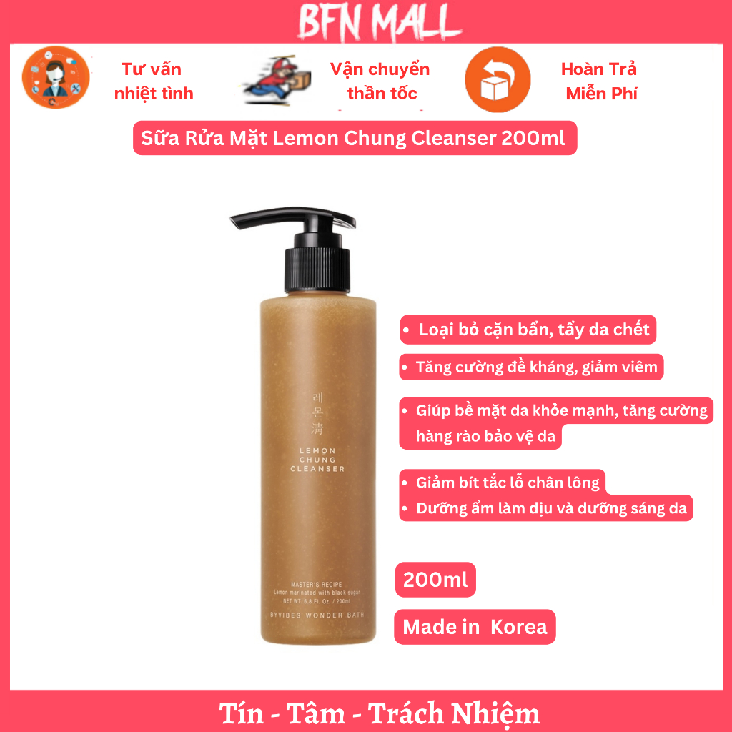 Sữa Rửa Mặt Lemon Chung Cleanser 200ml