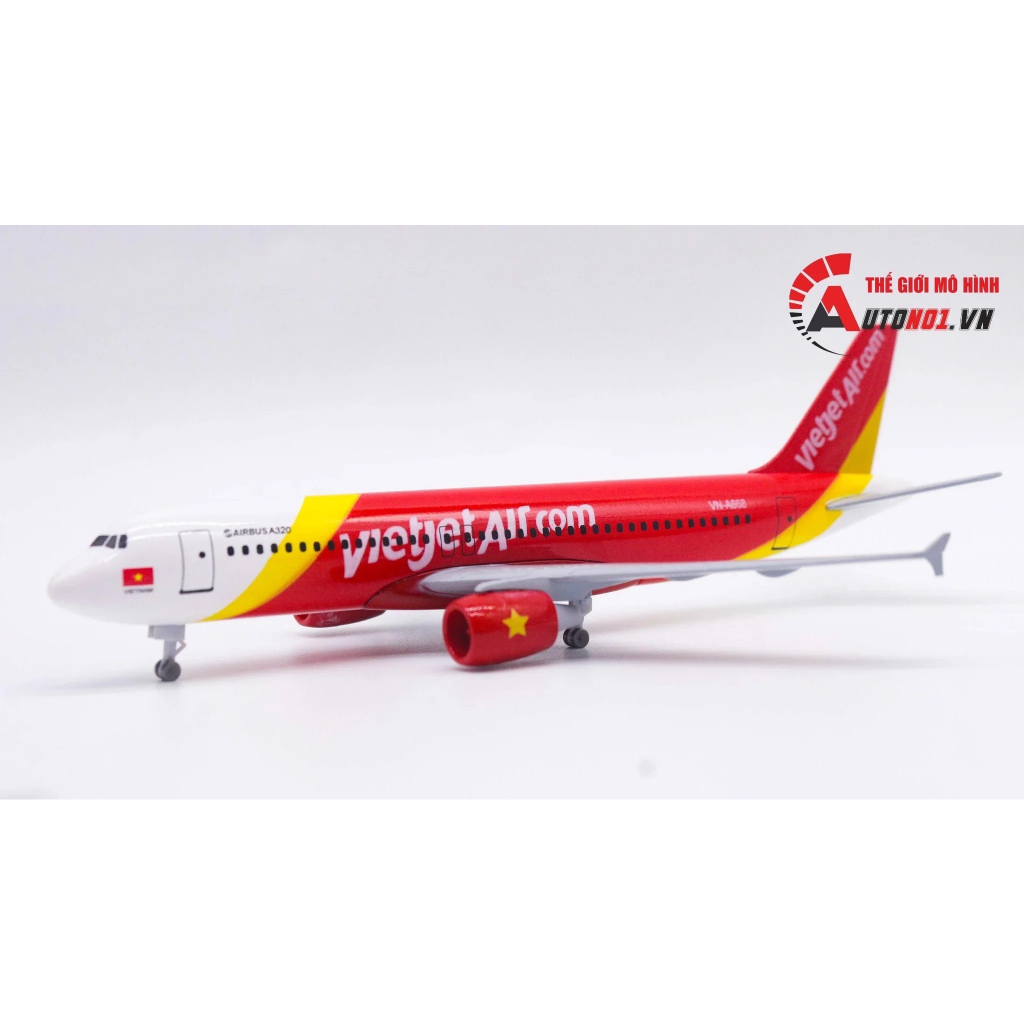 Mô hình máy bay Vietjet Air VN-A668 Airbus A320 20cm MB20006