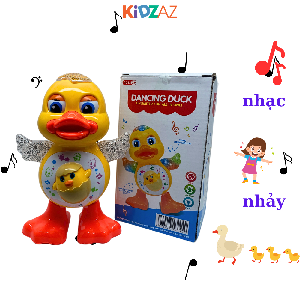 Vịt nhảy múa có nhạc có đèn đồ chơi thông minh cho bé