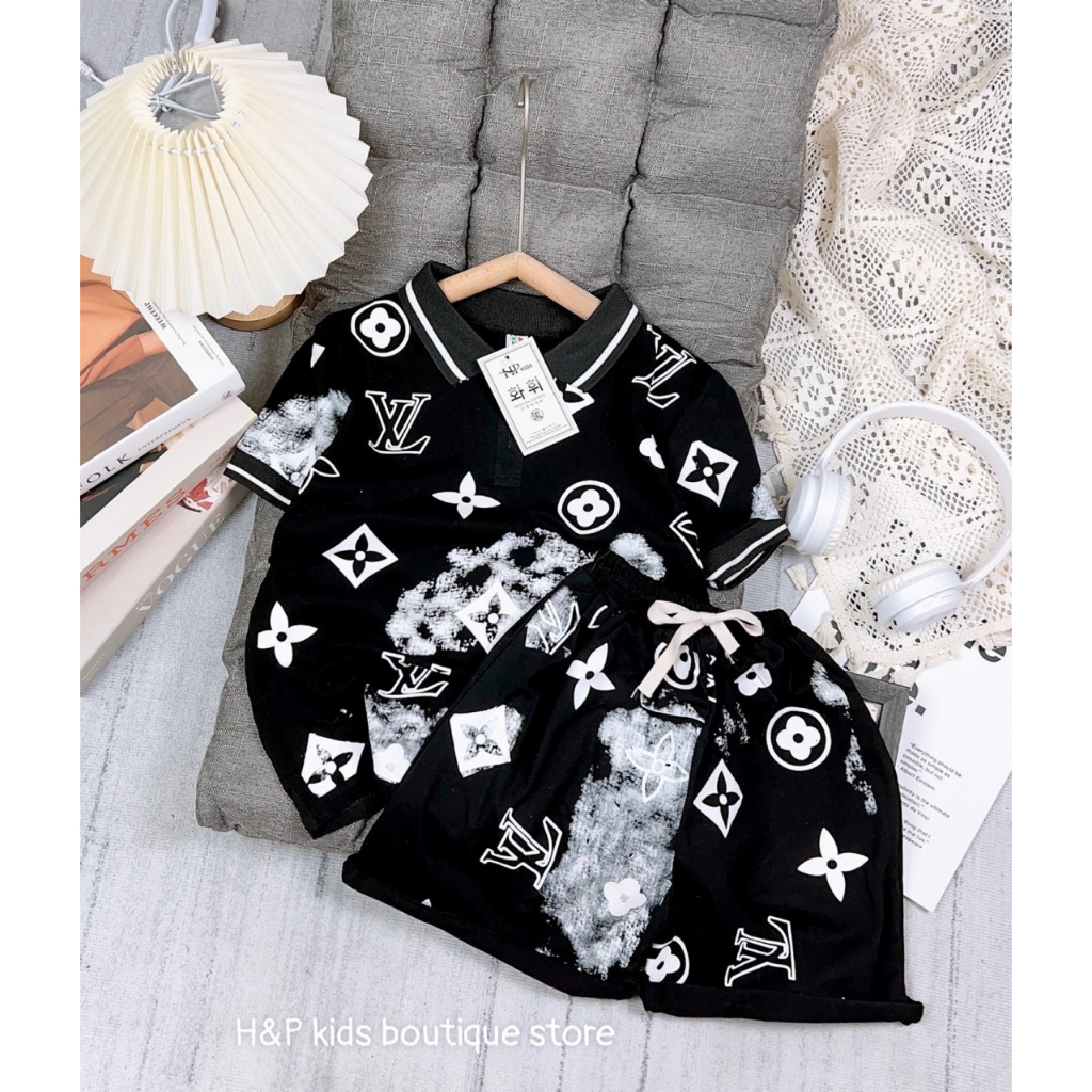 SALE_Bộ  LV cotton có cổ cực ngầu cho bé 20-35kg_Thoitrangbeyeu J&B kids