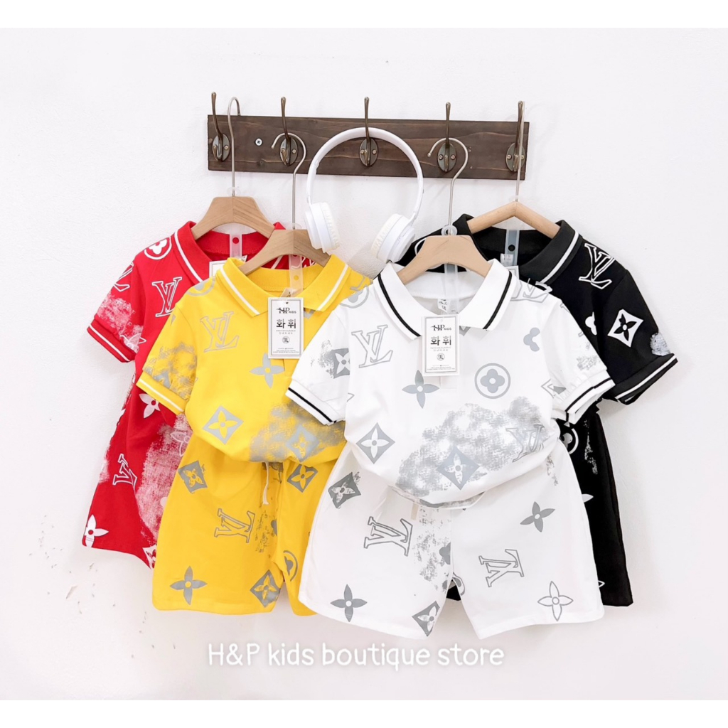 SALE_Bộ  LV cotton có cổ cực ngầu cho bé 20-35kg_Thoitrangbeyeu J&B kids
