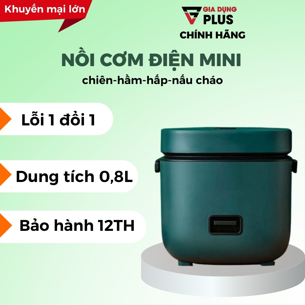 Nồi Cơm Điện Mini Đa Năng Dung Tích 0,5L Hầm, Nấu Cháo, Hấp Luộc Hẹn Giờ Thông Minh Dùng Cho 1 - 2 Người