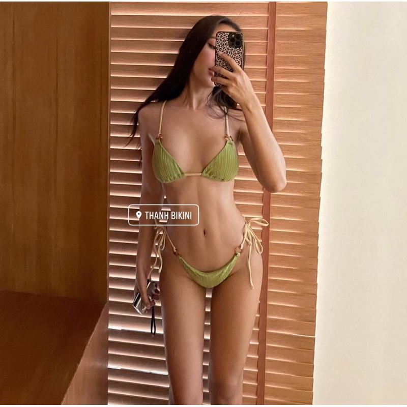 Đồ bơi 2 mảnh xanh bơ