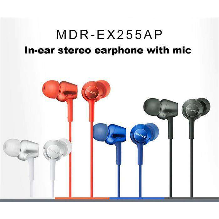 SONY MDR-EX255AP Tai Nghe Âm Thanh Nổi 3.5Mm Tai Nghe Có Dây Sport Tai Nghe Nhét Tai Earbuds Có Micrô