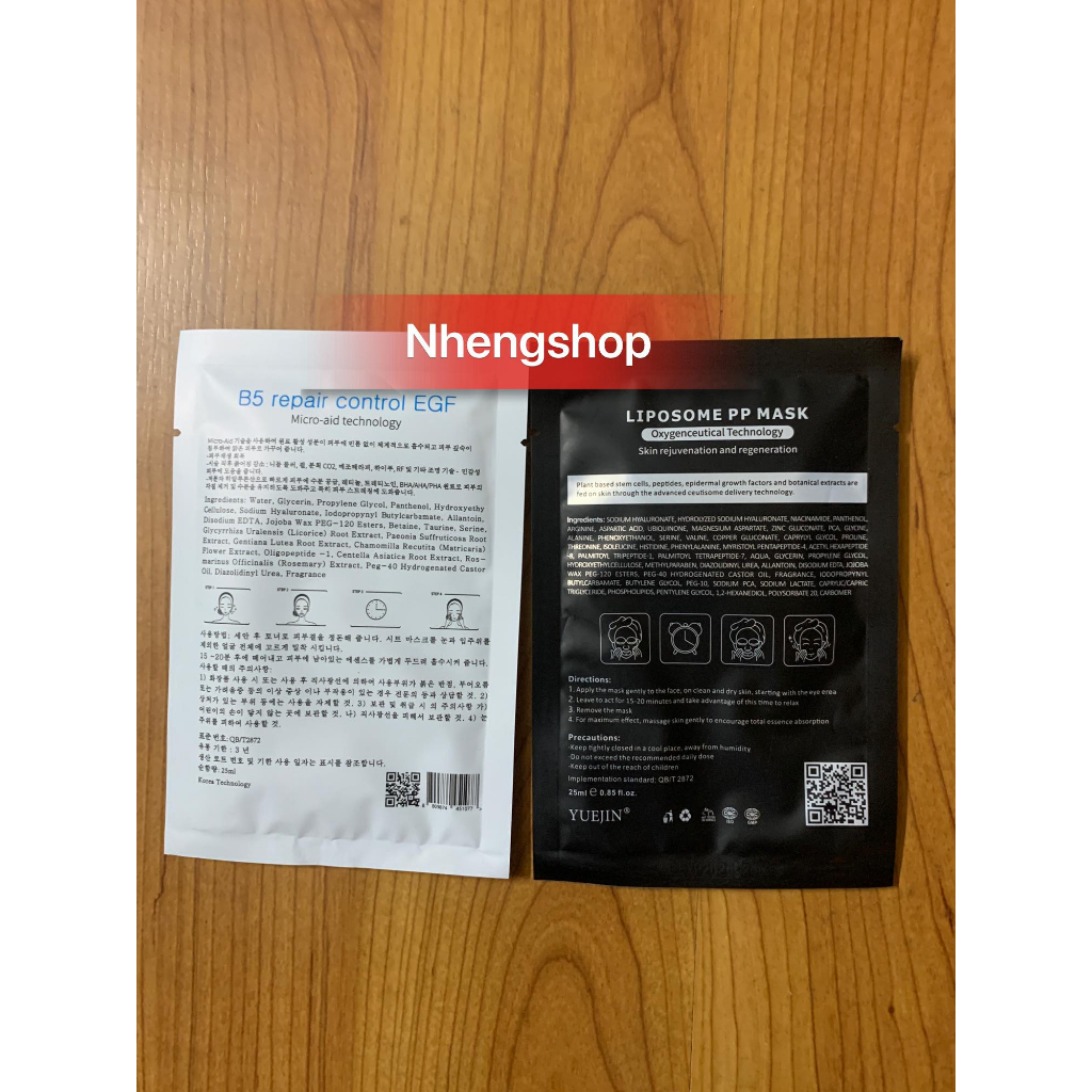 Mặt nạ Yuejin B5 Repair Control EGF Mask