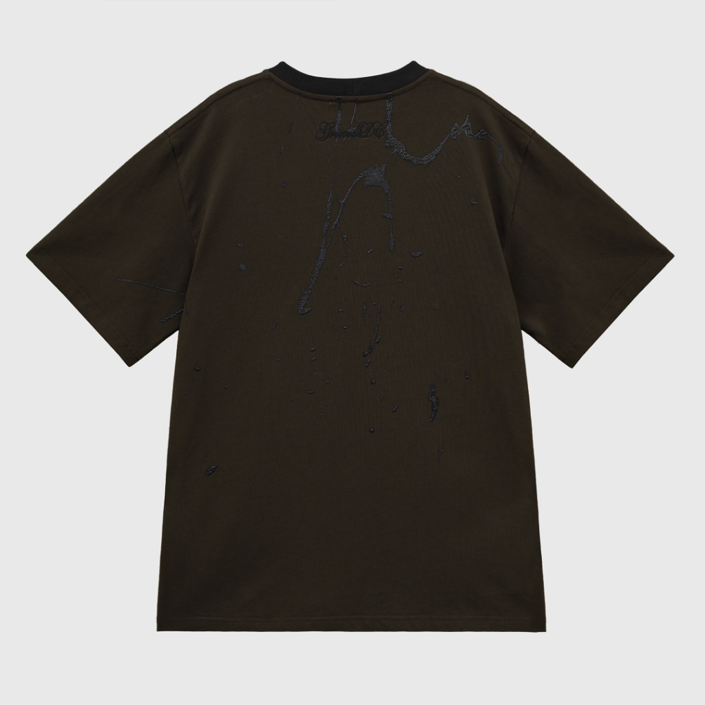 Grimm DC Áo thun vẩy sơn // Brown