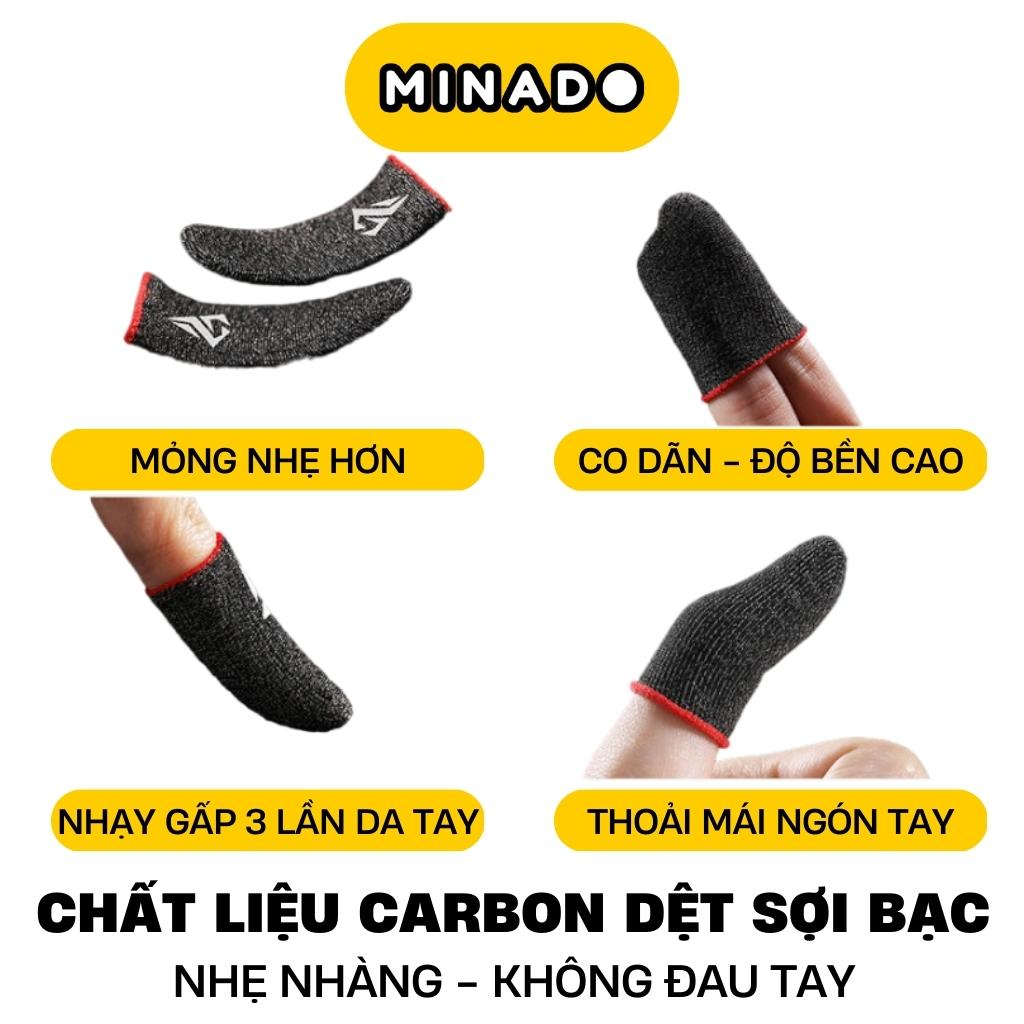 Bao Tay Chơi Game Memo Shezi Sợi Bạc Cao Cấp Tăng Độ Nhạy Cảm Ứng Cho Game Thủ Ngón Tay Chơi Game - Minado