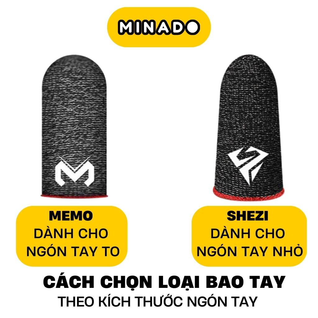 Bao Tay Chơi Game Memo Shezi Sợi Bạc Cao Cấp Tăng Độ Nhạy Cảm Ứng Cho Game Thủ Ngón Tay Chơi Game - Minado