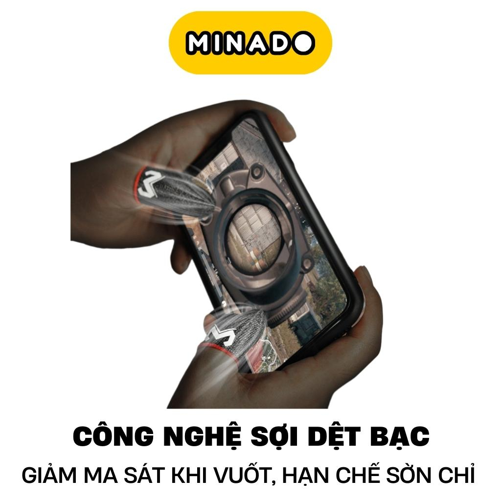 Bao Tay Chơi Game Memo Shezi Sợi Bạc Cao Cấp Tăng Độ Nhạy Cảm Ứng Cho Game Thủ Ngón Tay Chơi Game - Minado