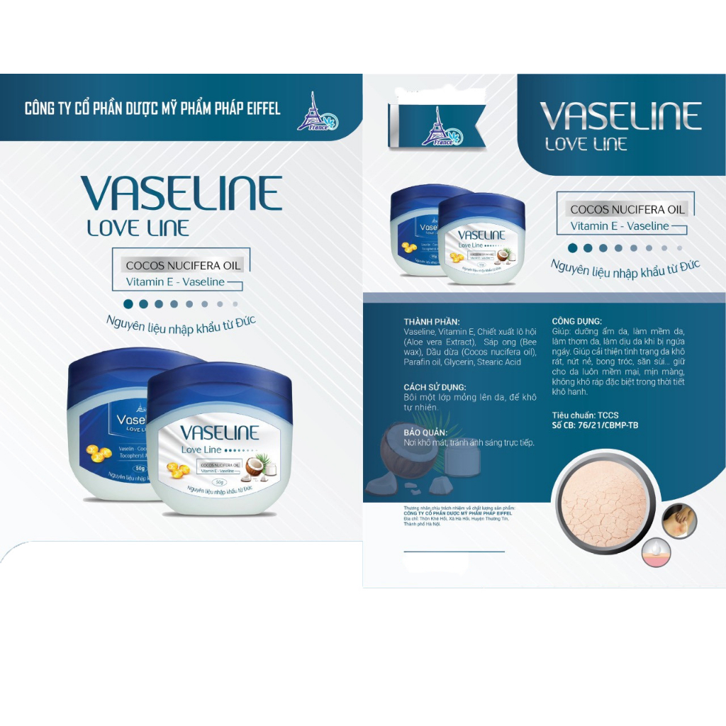 Sáp Nẻ Vaseline Love Line Dưỡng Ẩm Cho Da Khô, Mềm Da, Thơm Da, Dịu Da  Nguyên Liệu Nhập Khẩu Đức NOBORE