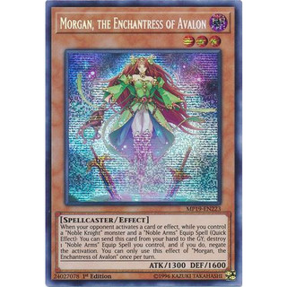 Thẻ bài yugioh - tcg - morgan, the enchantress of avalon / mp19-en223'