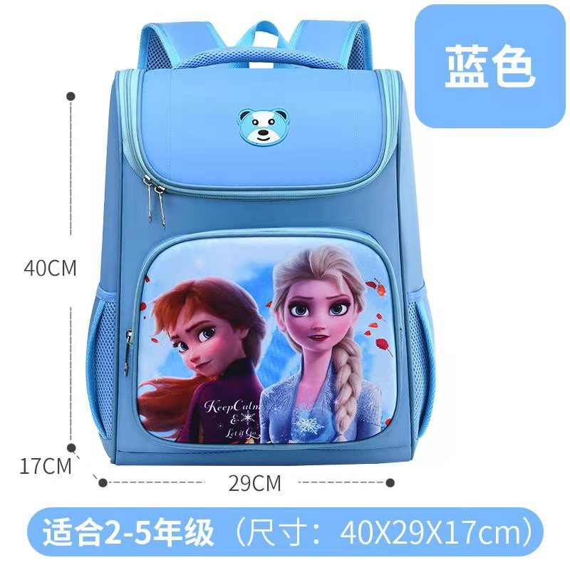 Balo học sinh cấp 1, balo chống gù cho bé hoạt hình công chúa, siêu nhân người nhện xinh xắn