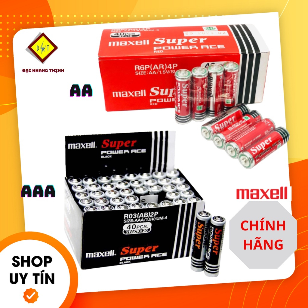Hộp pin AAA 1,5V Maxell R03UG Dùng Chuyên Dụng Cho Remote Điều Khiển Các Lọa Hàng Công Ty