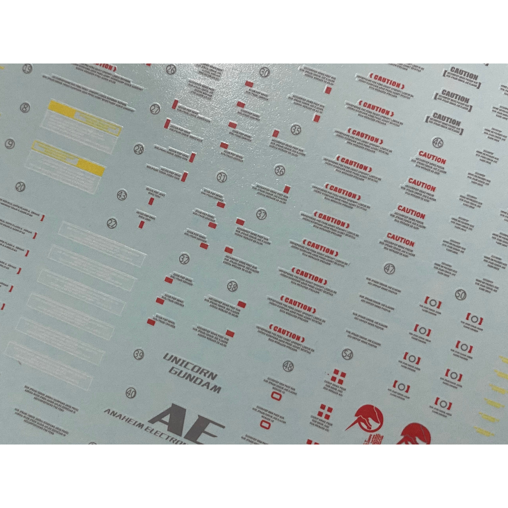 DECAL MÔ HÌNH XUEYAN - DECAL NƯỚC PHẢN QUANG CHO MÔ HÌNH PG 1/60 RX-0 UNICORN PG03