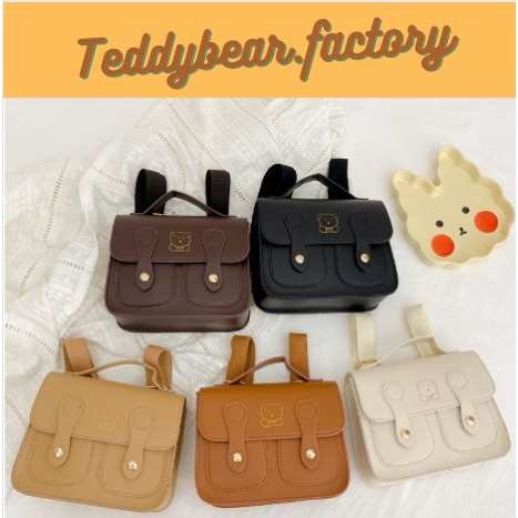 Balo Da PU Mini Hình Gấu Dễ Thương Cho Bé Nhật Bản Bé Trai Bé Gái Đi Chơi Đi Học TEDDYBEAR