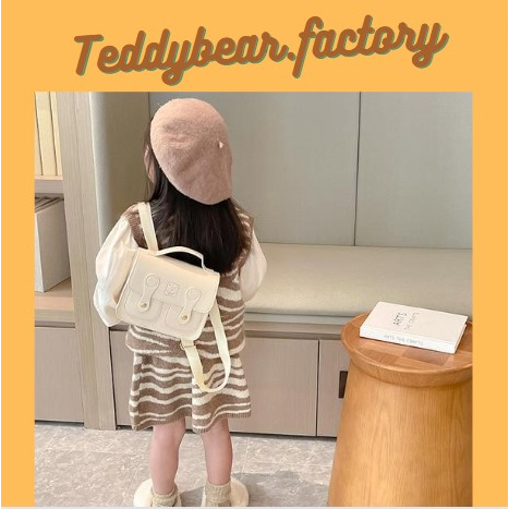 Balo Da PU Mini Hình Gấu Dễ Thương Cho Bé Nhật Bản Bé Trai Bé Gái Đi Chơi Đi Học TEDDYBEAR