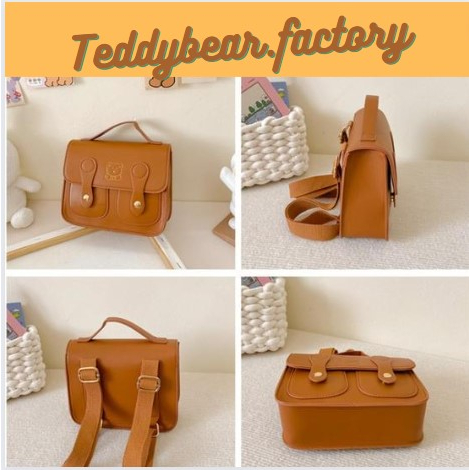 Balo Da PU Mini Hình Gấu Dễ Thương Cho Bé Nhật Bản Bé Trai Bé Gái Đi Chơi Đi Học TEDDYBEAR