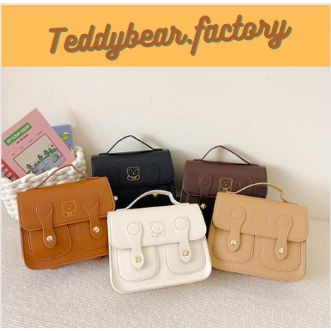 Balo Da PU Mini Hình Gấu Dễ Thương Cho Bé Nhật Bản Bé Trai Bé Gái Đi Chơi Đi Học TEDDYBEAR