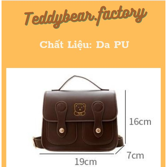 Balo Da PU Mini Hình Gấu Dễ Thương Cho Bé Nhật Bản Bé Trai Bé Gái Đi Chơi Đi Học TEDDYBEAR