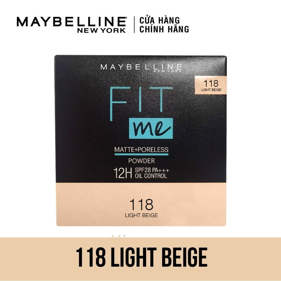 Phấn nén kiềm dầu 12h Maybelline FIT ME SPF 28 PA+++ 6g