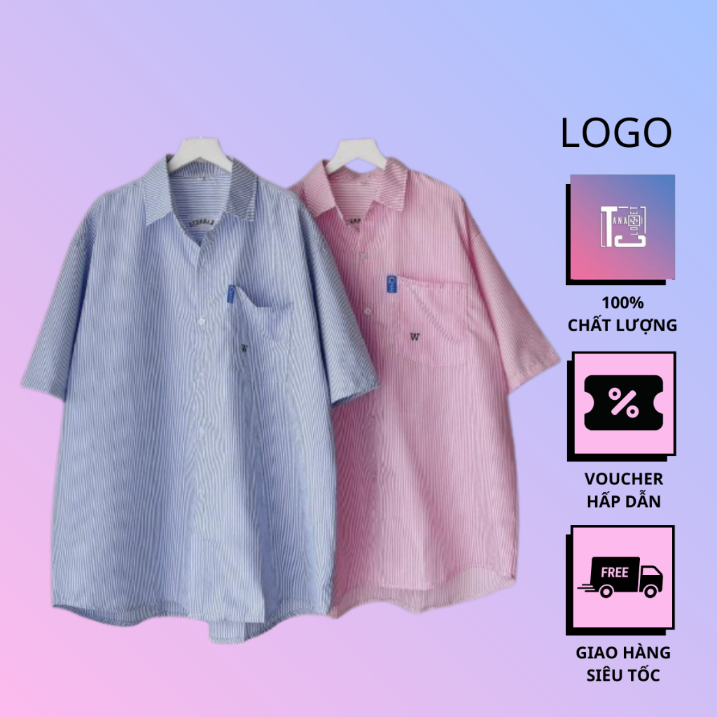 Áo Sơ Mi Ngắn Tay Wearness Unisex 2 Màu (ảnh thật tại shop) TanaziCloset
