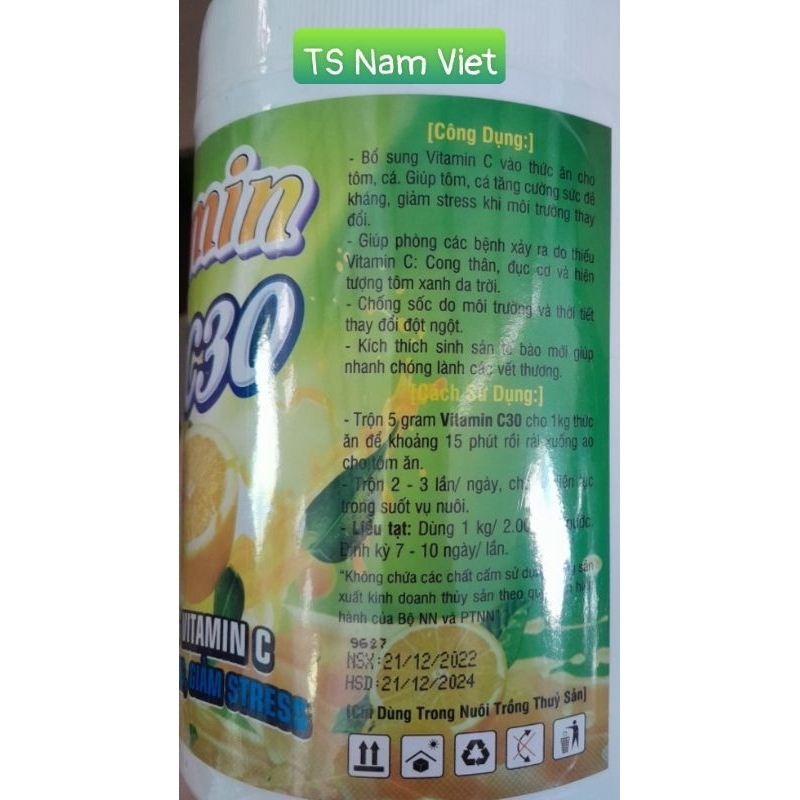 Viatamin C30 - BỔ SUNG VITAMIN C CHO CÁ, TÔM, LƯƠN, ẾCH