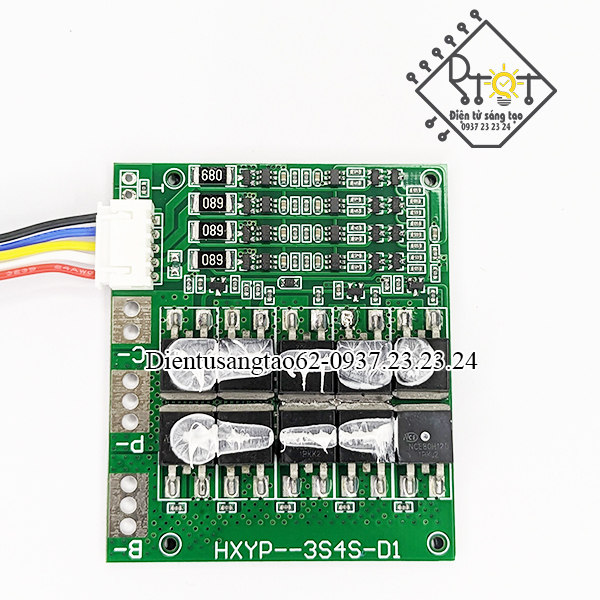 Mạch 4S 14.4V 100A nhôm, sạc và bảo vệ pin Li-ion 3.7V, đầy tự ngắt