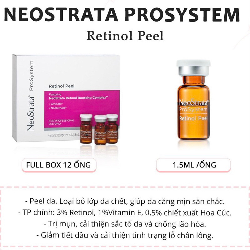Peel thay da sinh học giảm nếp nhăn sạm da NeoStrata ProSystem Retinol 1.5ml