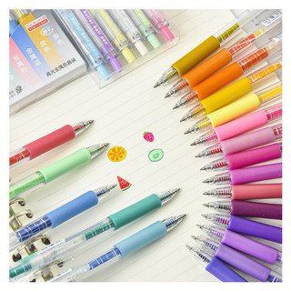 Set 6 bút bi nước gel bấm 6 màu an ben 0.5mm.
